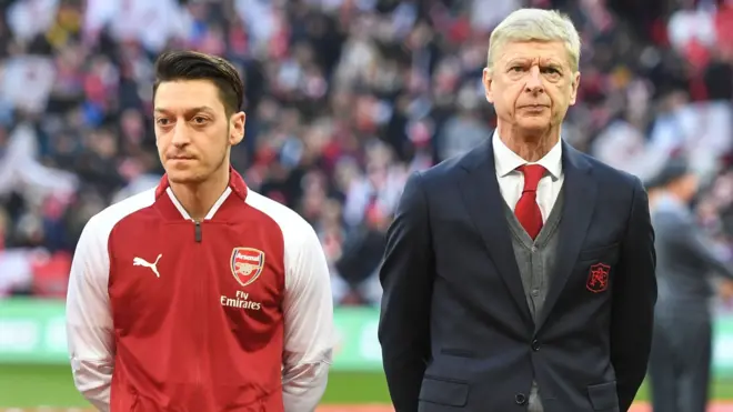 Mesut Ozil and Arsene Wenger