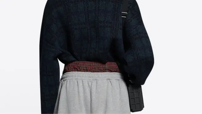 Balenciaga's Trompe-L'Oeil sweatpants in red