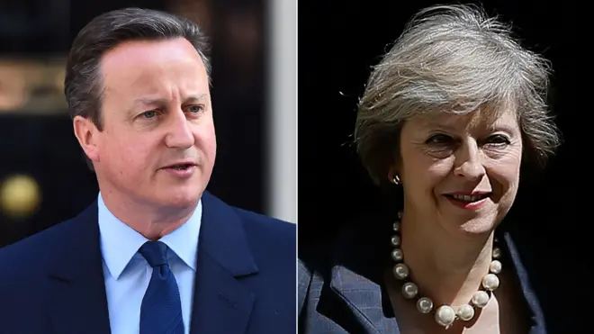David Cameron and Theresa May