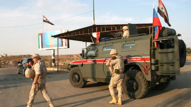 Suriye'nin kuzeyindeki Rus askerleri