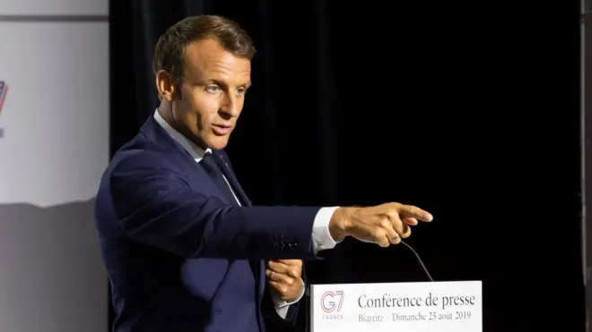 Macron anunció el apoyo económico en una rueda de prensa este lunes.