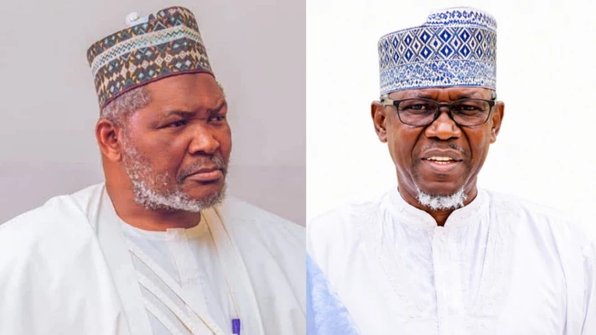Ƴantakarar gwamnan ADC a Kano, Sheikh Ibrahim Khalil (a hagu) da Ibrahim Al-Amin Little (a dama)