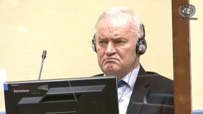 Ratko Mladic was in court to hear the verdict on Tuesday