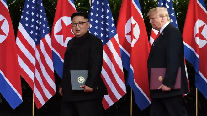 Ким Чен Ын и Дональд Трамп