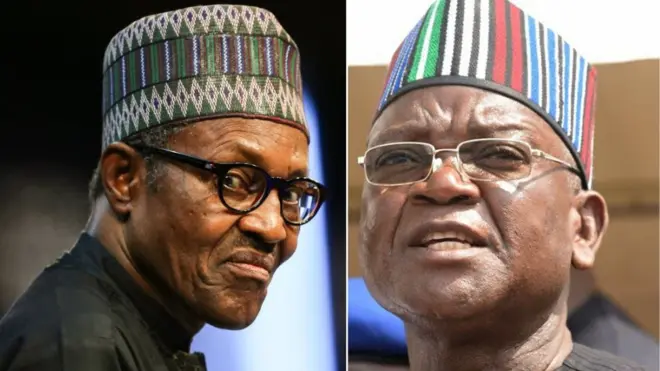 President Buhari and Govnor Samuel Ortom