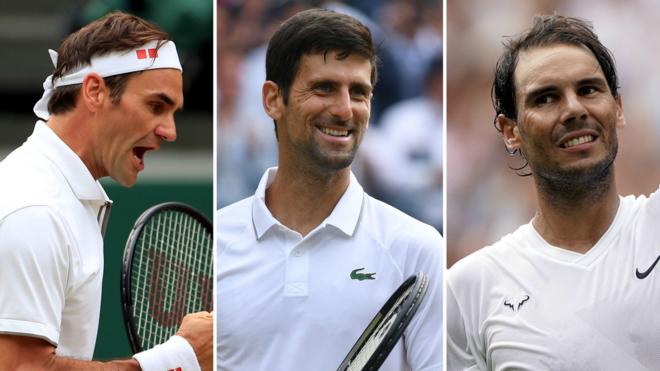 Roger Federer, Novak Djokovic and Rafael Nadal ease through to the Wimbledon quarter-finals