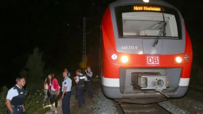 Train attack site in Germany, 18 July