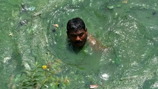 Shiva in the lake