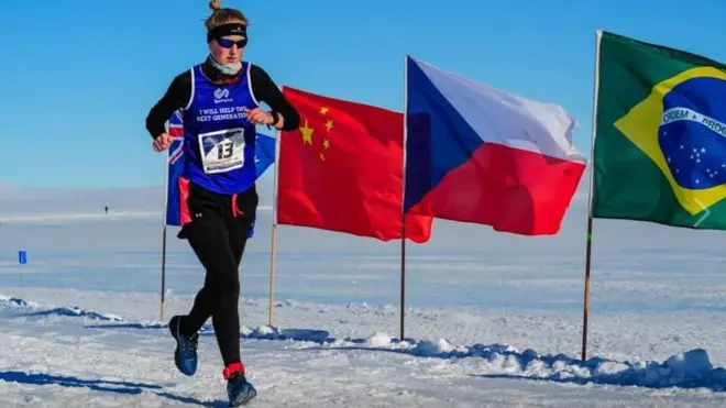Susannah Gill in Antarctica