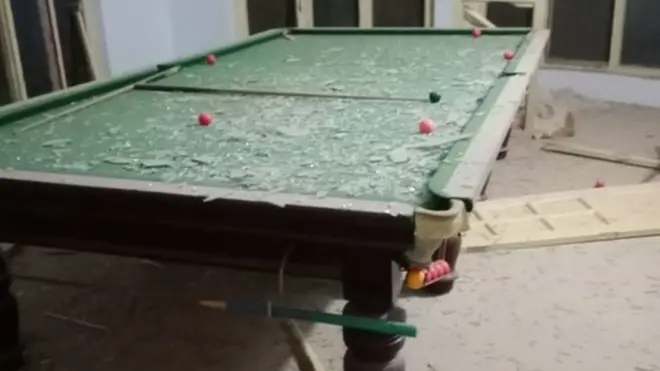 دھماکے سے متاثرہ آفیسرز کلب