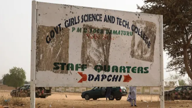 Dapchi girls signboard