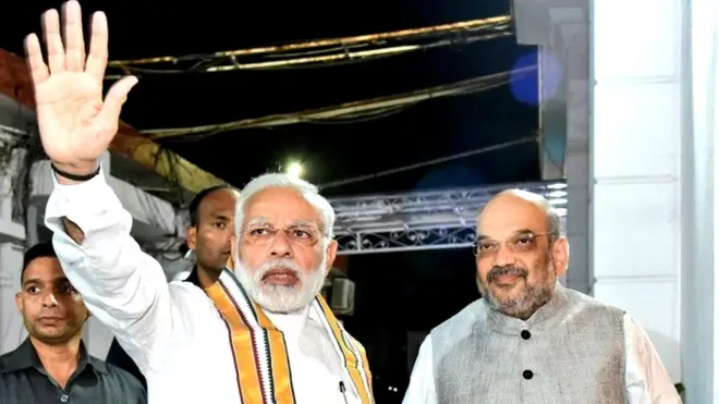 ગુજરાત ગૌરવ યાત્રાના સમાપન સમારોહમાં મોદી અને અમિત શાહ