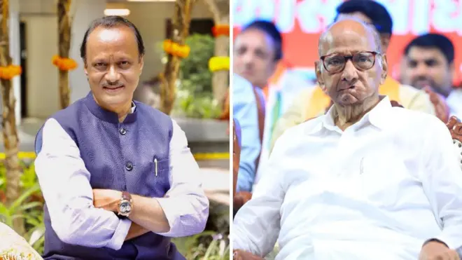 अजित पवार आणि शरद पवार 