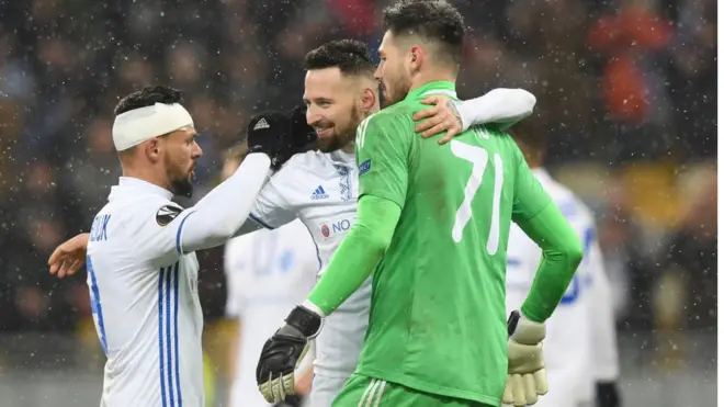 Футболісти "Динамо" радіють виходу до 1/8 фіналу Ліги Європи