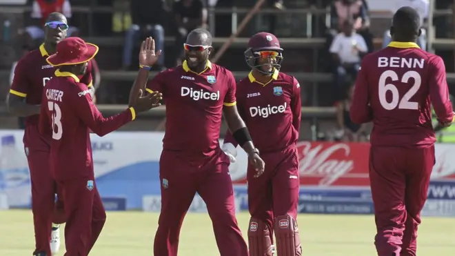 ویسٹ انڈیز کی جانب سے شینن گیبریئل اور ایشلے نرس نے تین، تین، جیسن ہولڈر نے دو اور براتھ ویٹ نے ایک کھلاڑی کو آؤٹ کیا