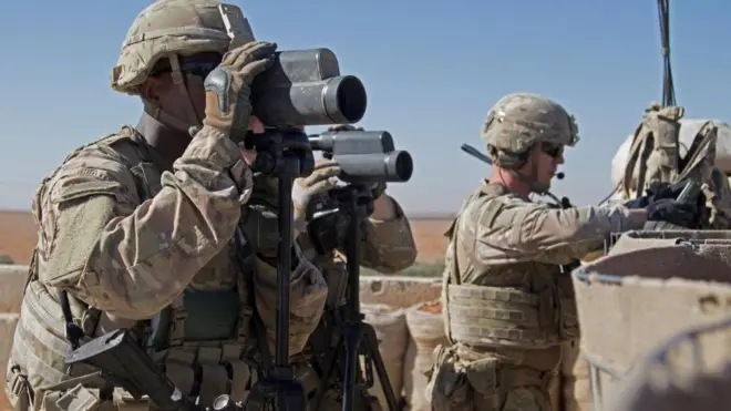 Lính Mỹ trong cuộc tuần tra ở Manbij, Syria hồi tháng 11/2018