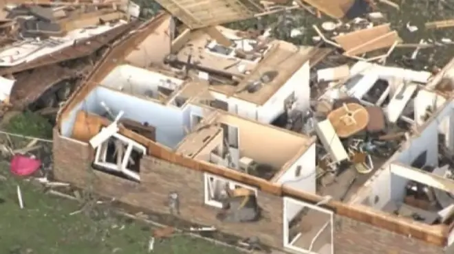 Разрушенный дом в Индиане