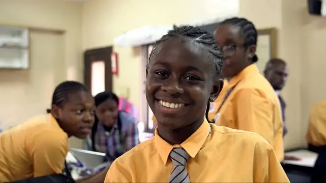 Tomisin is looked up to as a role model by younger students at her school