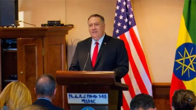 Ministira Haajaa Alaa Ameerikaa Maayik Poompeyoo Itoophiyaatti