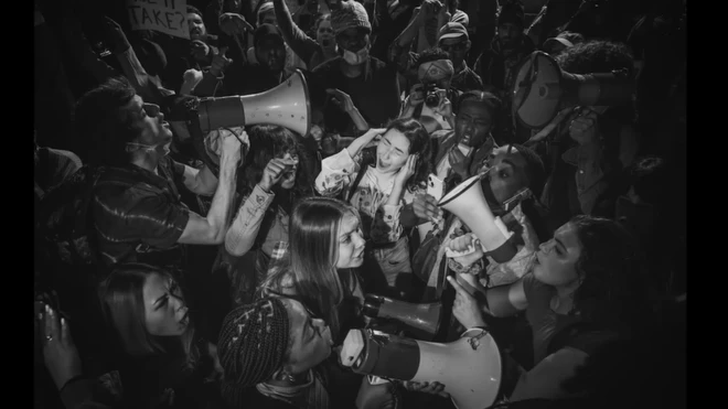 One of the adverts that ran during the game showed scenes of violence and disorder before the words 'Jesus loved the people we hate' popped up on the screen