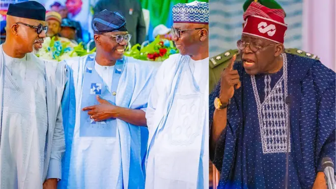 Aworan Bola Tinubu atawon gomina kan
