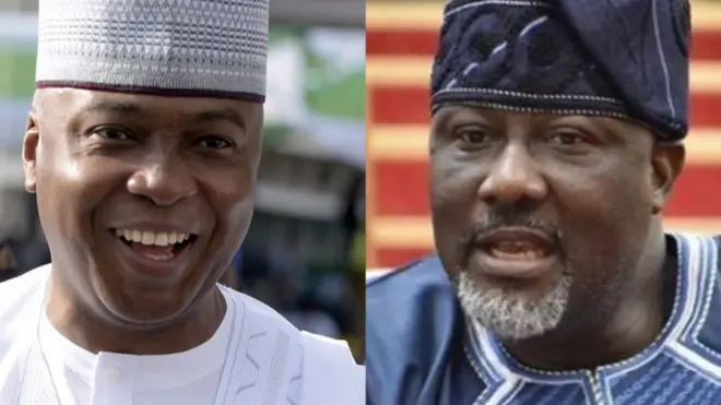 Senators Bukola Saraki and Dino Melaye