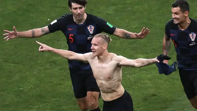 Домагой Віда святкує взяття воріт збірної Росії