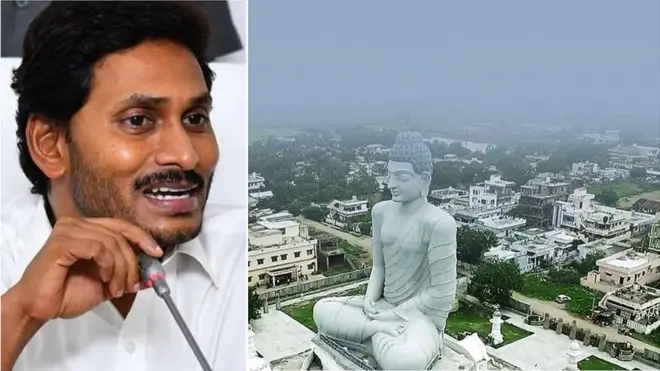 వైఎస్ జగన్, అమరావతిలో బుద్ధుడి విగ్రహం