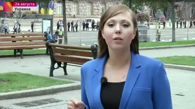 Анна Курбатова нещодавно висвітлювала парад до Дня Незалежності в Києві