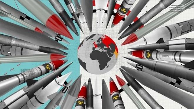 根据斯德哥尔摩和平研究所最近的估计，俄罗斯约有6375个核弹头，美国有5800个，中国只有320个