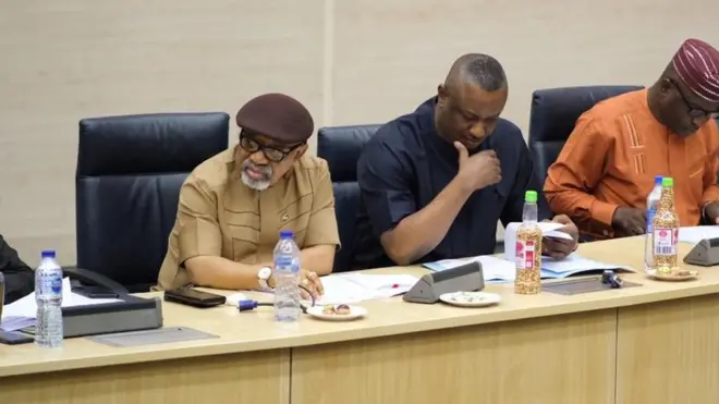 Chris Ngige sidon beside Festus Keyamo