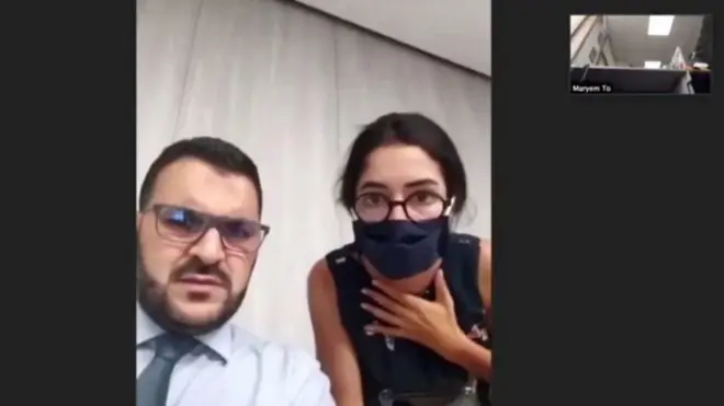 Интервью журналистки Би-би-си во время взрыва в Бейруте. Видео