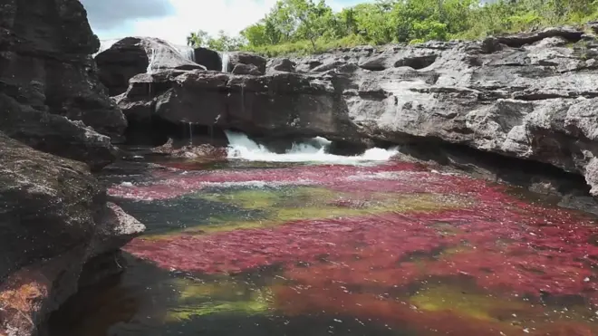 Río de los siete colores en Colombia.