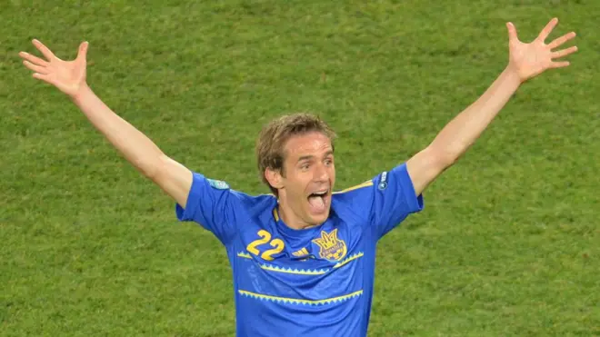 Marko Dević u dresu reprezentacije Ukrajine