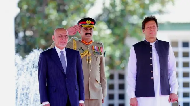 آقای غنی در سفرش به پاکستان با عمران خان دیدار کرده است