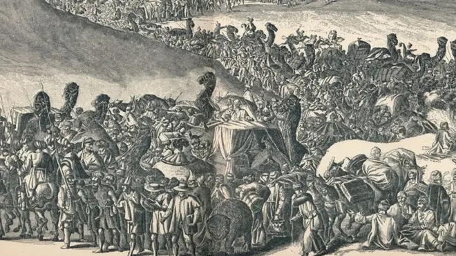 만사 무사는 노예 1만2000명을 동원해 6만 명을 이끌고 메카를 여행했다