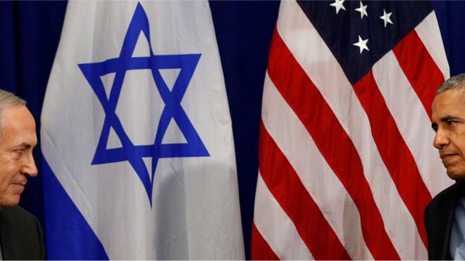 Netanyahu e Obama; EUA se abstevearena futebol apostasresolução da ONU que puniu assentamentos israelenses
