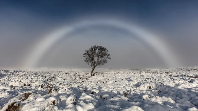 Fog bow on Rannoch Moor