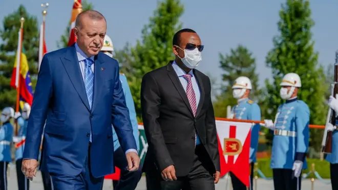 Pireezidantii Tarkii Rejeb Tayiip Erdogaan fi MM Itoophiyaa Abiy Ahimad Alii