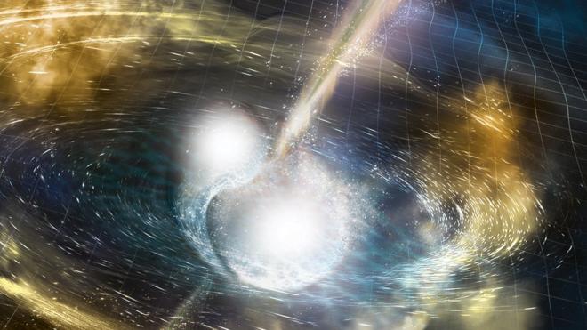 Artwork of neutron star merger