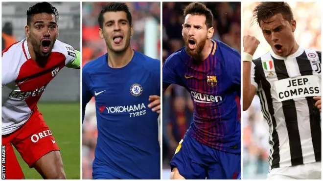 Falcao es quien más goles lleva y quien tiene mejor acierto teniendo en cuenta el número de remates, pero no en el promedio por minuto jugado.