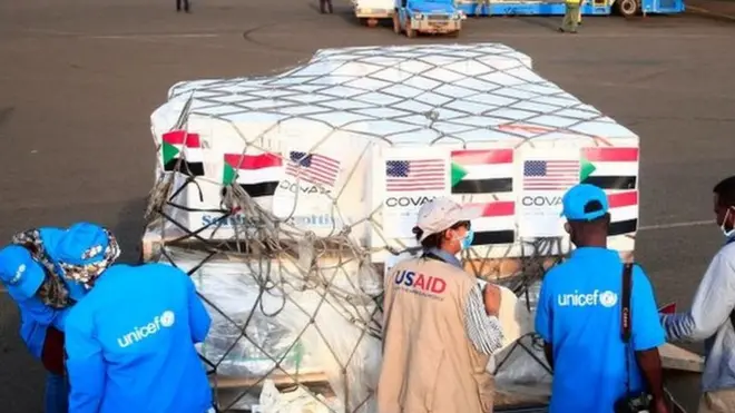 Vaccines being delivered to Sudan via Covax