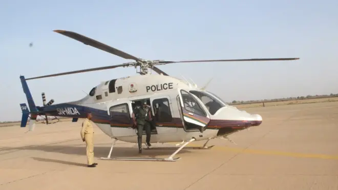 Nigeria police helicopter