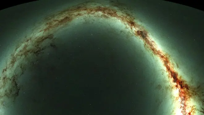 En detalle, el arco de la Vía Láctea.