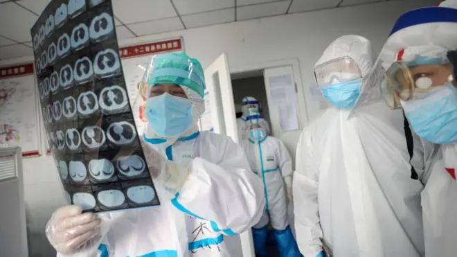 Hospital in Wuhan for central China Hubei province