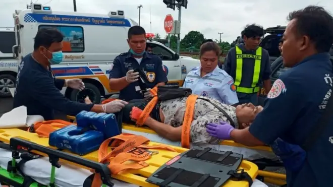 The collision happened early on Sunday morning, east of Bangkok