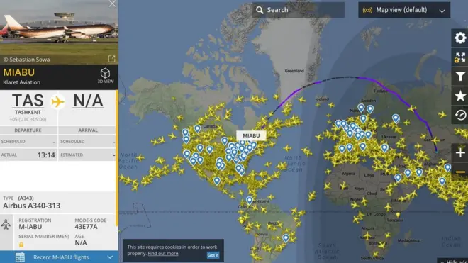 Усмонов учоғининг Тошкентдан Нью-Йоркка парвози
