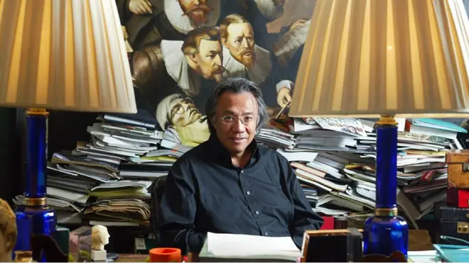 David Tang sitting in his office