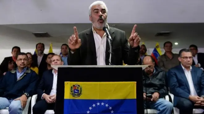 "No cuenten con la Unidad Democrática ni con el pueblo para avalar lo que hasta ahora es solo un simulacro fraudulento e ilegítimo de elección presidencial", aseveró Oropeza.