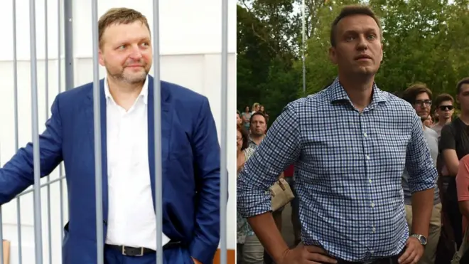 Навальный (справа) занимал пост советника Белых в 2009 году